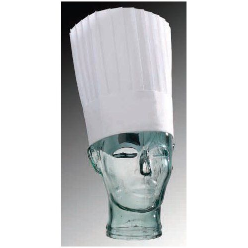 Matfer Bourgeat Disposable Chefs Hats, 30 Pleats, 8 3/4", Pack of 10  760331