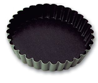 Matfer Bourgeat Aluminum Non-stick Fluted Tartlet Molds 3 3/8" 334101 (Pack of 12)