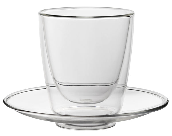 Hospitality Brands Double Walled Cappucino w/ Saucer (Pack of 6) HG90044-006