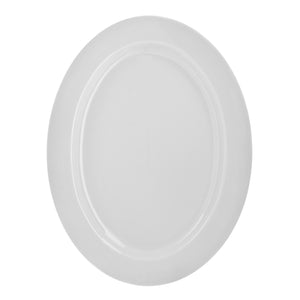 Dinnerware, Classic White Rim Ovl Plate 14.5x  (6/Case) - iFoodservice Online