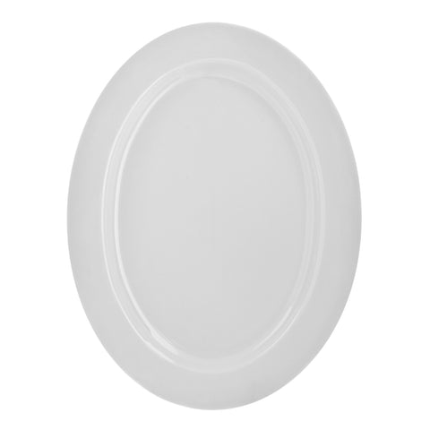 Dinnerware, Classic White Rim Ovl Plate 14.5x  (6/Case) - iFoodservice Online