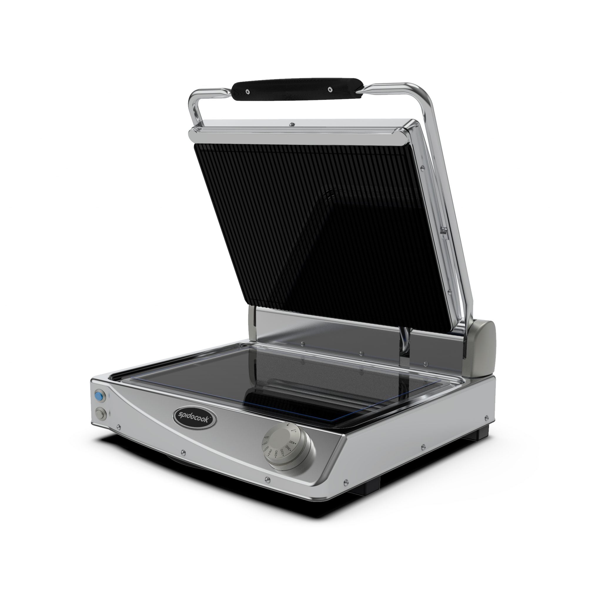Eurodib Medium Black Ribbed Manual Panini Grill 240v (SAP015PR)