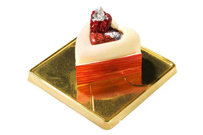 Louis Tellier Silikomart -Small Heart Savarin Red Mold 1 1/4'' X 1 1/4'' X  3/4'' H (SF089)