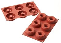 Silikomart Donuts - Silicone Mould Ø75/25 H28 Mm (Pack of 10) Sf170 (Pack Ok 10)