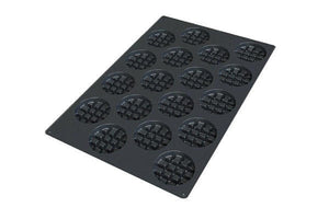 SILIKOMART SQ051 - SILICONE MOULD N. 18 WAFFEL ROUND ø90 MM H 24 MM (Pack of 15)