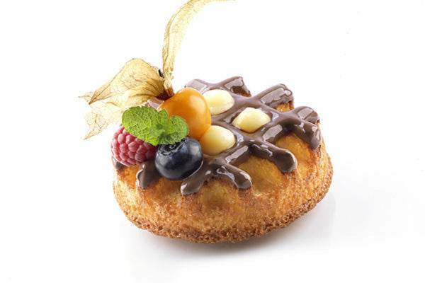 Louis Tellier Silikomart -Waffle Round  (18)  60 X 40 Mold (SQ051)