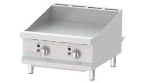 Eurodib 24'' Natural Gas Griddle W/thermostat, 3/4'' Smooth Surface, Thermostat Control T G24T