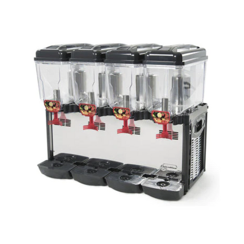 Eurodib Cofrimell Commercial Juice Dispenser, 4 x 2.6 Gal (10L) Tank (CD4J)