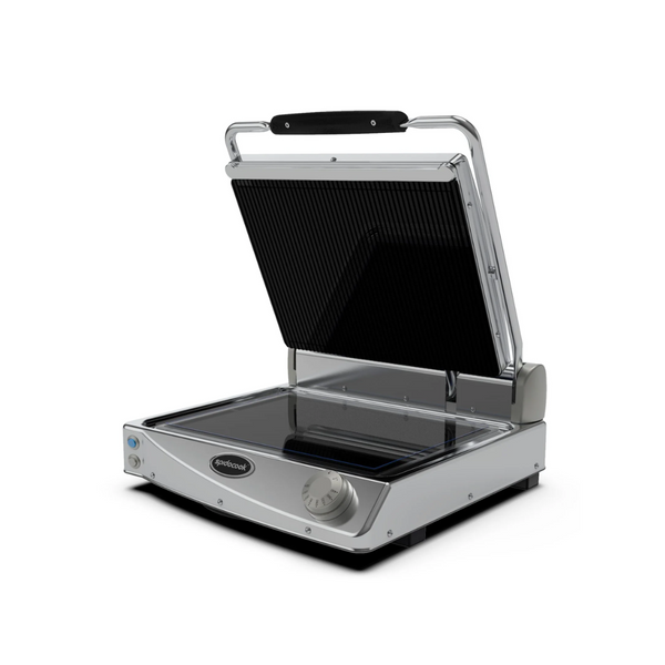 Eurodib Medium Black Ribbed Manual Panini Grill 240v (SAP015PR)