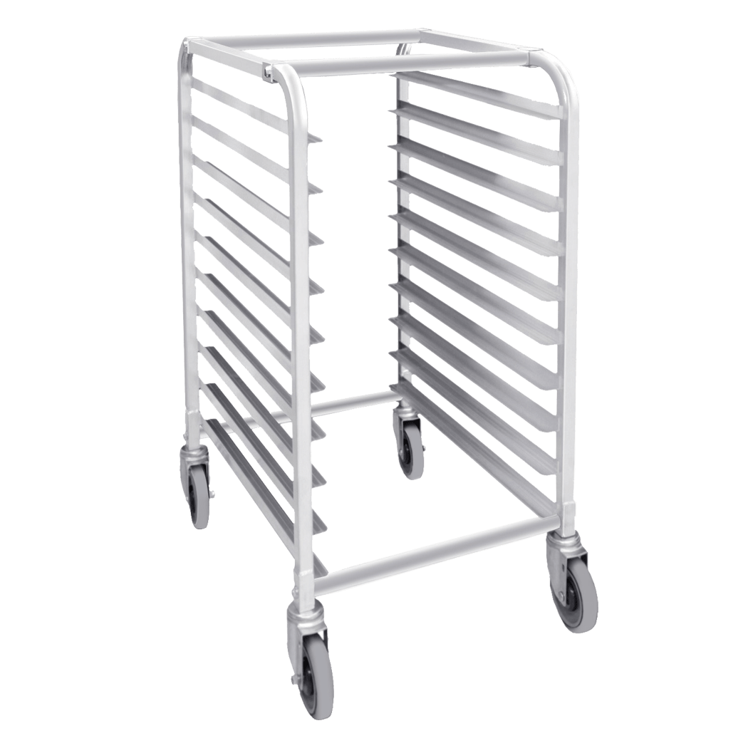 Browne Foodservice Bun Pan Rack 10 - tier End Loading 26x20.25x38.5"/66x51x98cm Aluminum (589110) - iFoodservice Online