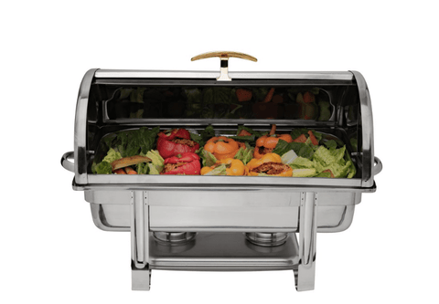 Browne Foodservice Chafer Economy Roll Top 18/8 Stainless Steel (575135) - iFoodservice Online