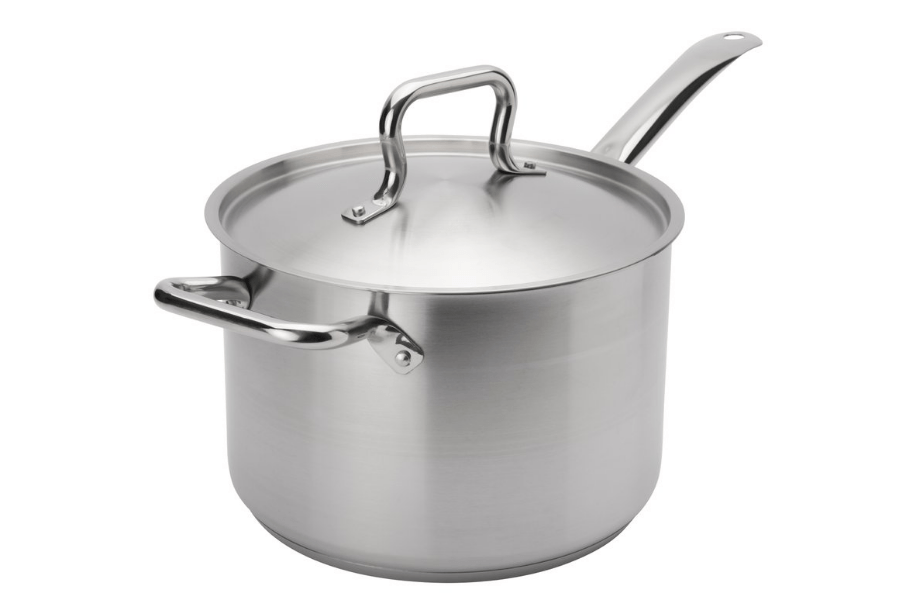 Browne Foodservice Elements Sauce Pan 10qt/9.5l With Cover Stainless Steel(5734040) - iFoodservice Online