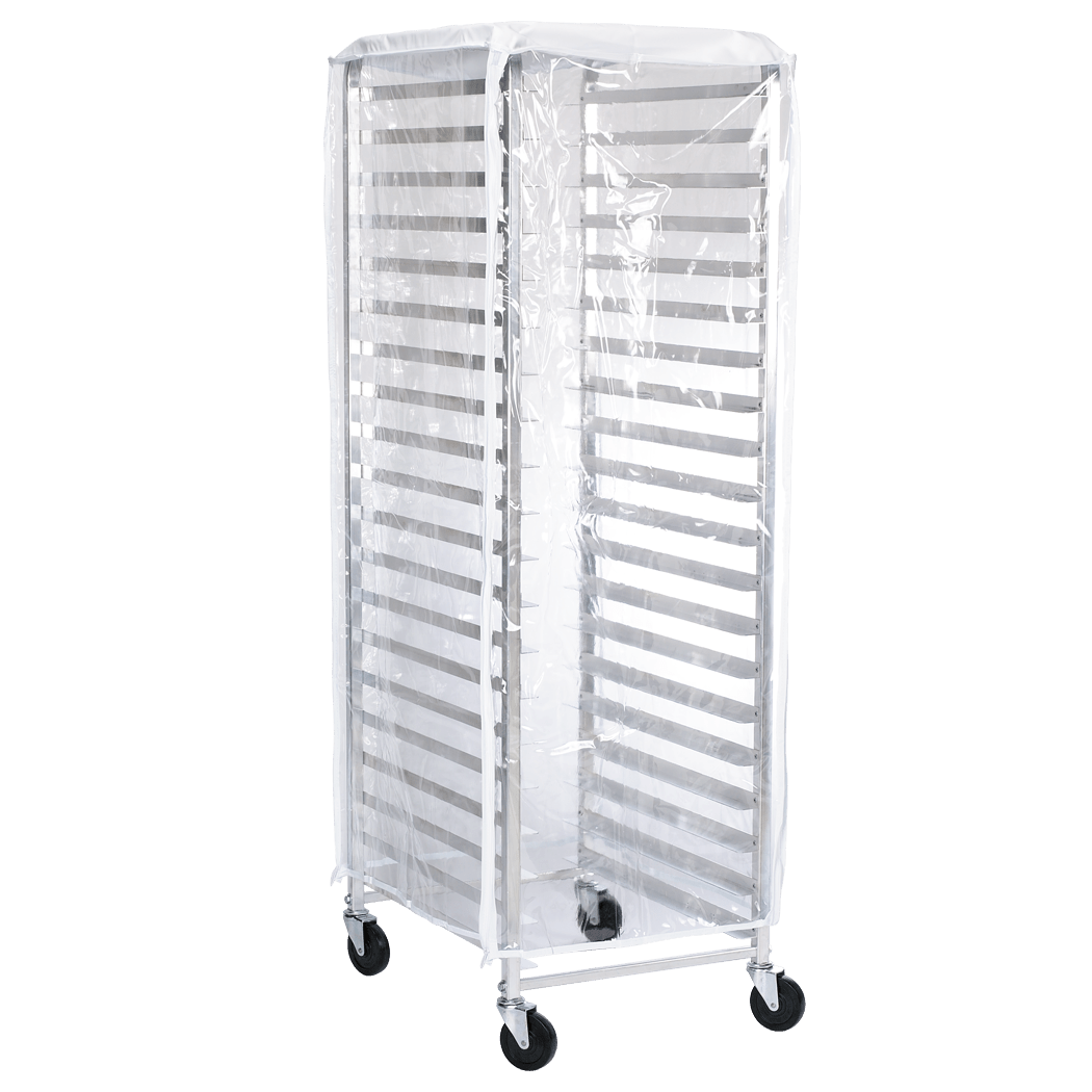 Browne Foodservice Rack Cover Economy End Load 23x 28x62" Clear (57913400) - iFoodservice Online