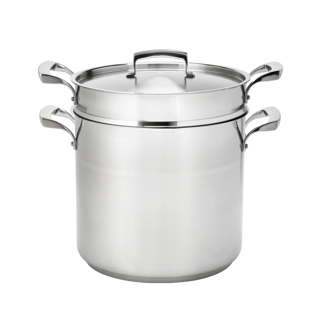 Browne Foodservice Thermalloy 16qt Stainless Steel Double Boiler 3 Piece Set, (5724076) - iFoodservice Online