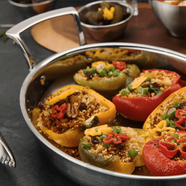 Browne Foodservice Thermally Roast Pan Oval Stainless Steel 2.6 Qt 2.45 L - 12x10.4x2"/30.5x26.5x5cm (5724177) - iFoodservice Online