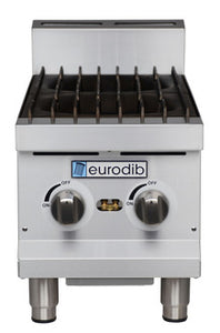 Eurodib 2 Open Burner Hot Plate 60,000 Btu Natural Gas T HP212,