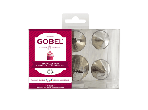Gobel Stainless Steel Crystal Box Set of 6 Pcs Icing Tips Assorted (888002) - iFoodservice Online