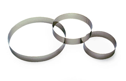 Gobel Stainless Steel Custard Ring Thickness 6/10th - Ø300 mm H35 mm (865190) - iFoodservice Online