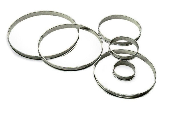 GOBEL St/st tart ring - Rolled edges - 4/10 thickness - Ø220 mm / h20 mm 824960 - iFoodservice Online