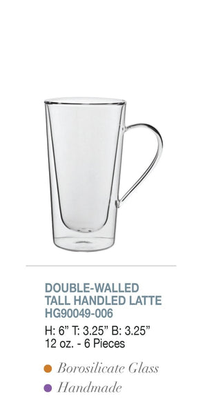 Hospitality Brands Double - Walled Tall Handled Latte (Pack of 6) HG90049 - 006 - iFoodservice Online