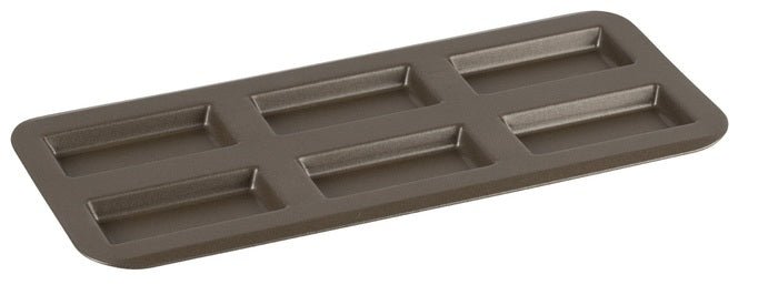 Louis Tellier Gobel Non - Stick Financier Baking Sheet 6 Imprints (220710) - iFoodservice Online