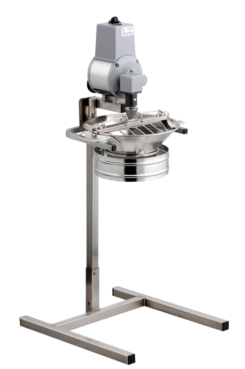 Louis Tellier Professional, Stainless Steel Electric Food Mill On Stand With 1 Free Disc (EX5) - iFoodservice Online