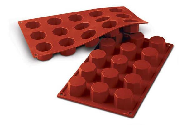 Louis Tellier Silikomart SF037 - Silicone Mould N. 15 Octogons (SF037 ) - iFoodservice Online