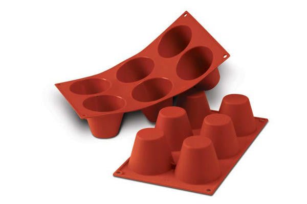 Louis Tellier Silikomart - Silicone Mould N. 6 Big Muffins ø75 H 60 Mm (SF052) - iFoodservice Online