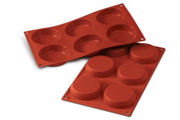 Louis Tellier Silikomart - Silicone Mould N. 6 Flan Mould Ø80 H 18 Mm (SF047) - iFoodservice Online