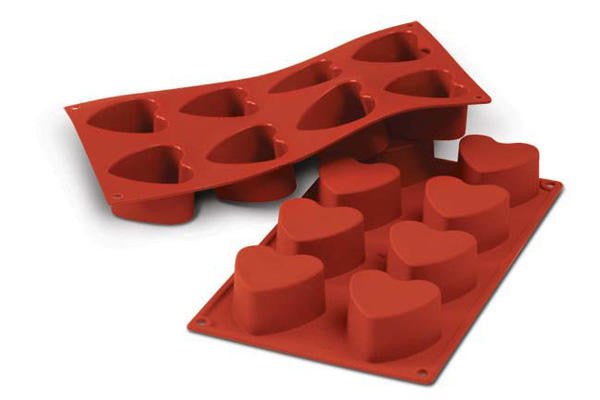 Louis Tellier Silikomart - Silicone Mould N. 8 Heart Ø60 H 35 Mm (SF040) - iFoodservice Online