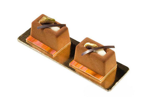 Louis Tellier Silikomart - Small Rect Savarin Red Mold 1 5/8'' X 7/8'' X 3/4'' H (SF092) - iFoodservice Online