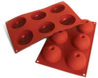 Louis Tellier Silikomart - Topping Dome Red Mold, Diam 3'' X 1 5/8'' H (SF086) - iFoodservice Online