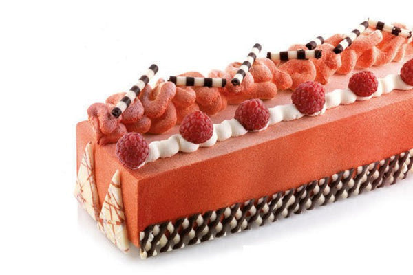 Louis Tellier Silikomart - Tronco Square 2 3/4'' X 2 3/4'' Finish 60 X 40 Mold(SQ016) - iFoodservice Online