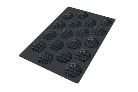 Louis Tellier Silikomart - Waffle Round (18) 60 X 40 Mold (SQ051) - iFoodservice Online