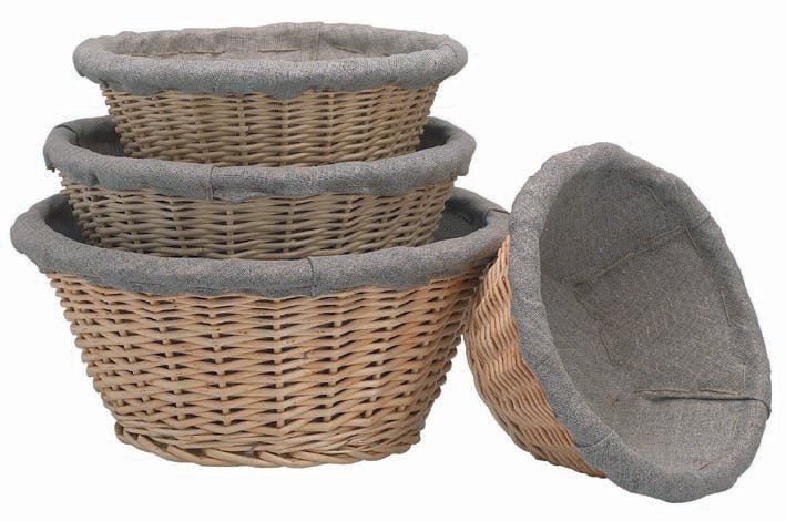 Matfer Bourgeat Banneton Linen Lined Basket 9 1/2" (118511) - iFoodservice Online