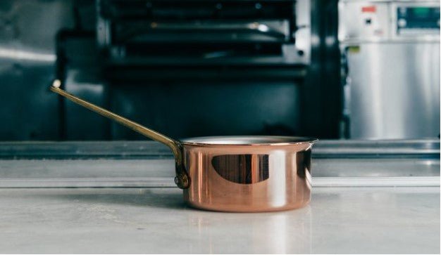 Matfer Bourgeat Bourgeat Mini Copper Sauce Pan 3 1/2" (351009) - iFoodservice Online