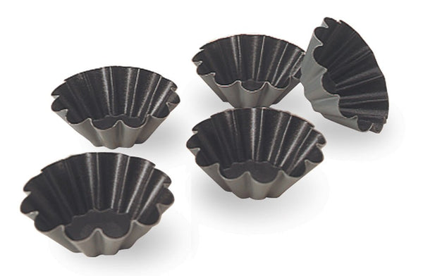 Matfer Bourgeat Exopan Steel Brioche Mold, Nonstick, 12 Flute, 2 3/8", Pack Of 25 (330621) - iFoodservice Online