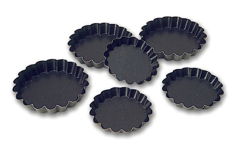 Matfer Bourgeat EXOPAN® STEEL NON - STICK FLUTED TARTLET MOLD 3 1/2" (Pack of 12) 332657 - iFoodservice Online