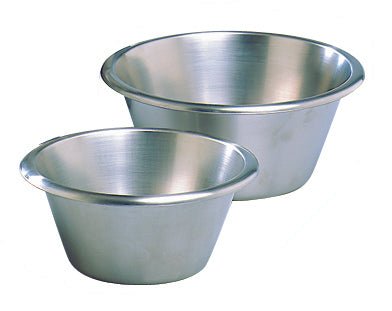 Matfer Bourgeat Flat Bottom Stainless Steel Mixing Bowl 9 1/2" (702624) - iFoodservice Online