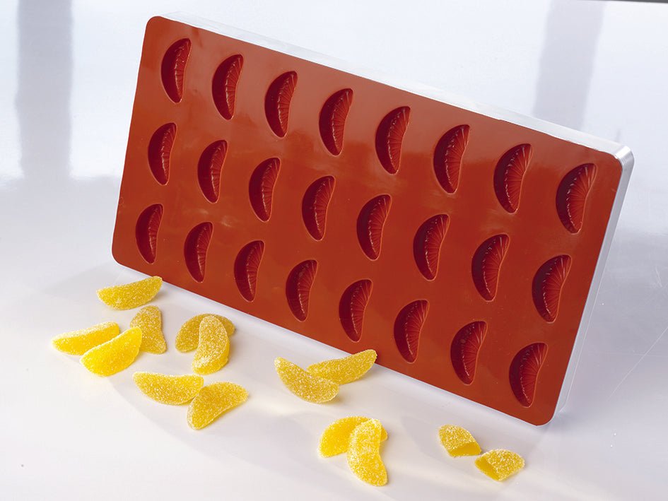 Matfer Bourgeat Fruit Jelly Flexible Tangerine Slice Mold (339010) - iFoodservice Online
