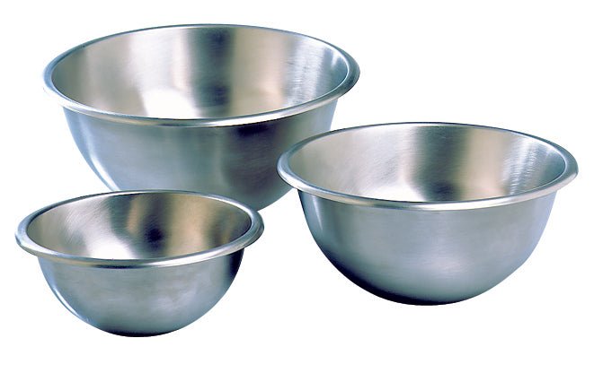 Matfer Bourgeat Hemispherical Stainless Steel Bottom Mixing Bowl 13 3/4" (703035) - iFoodservice Online
