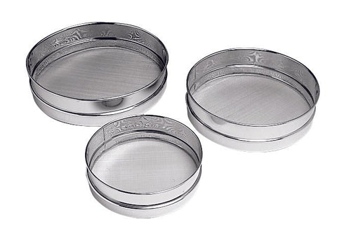 Matfer Bourgeat Set Of 3 Sieves Metal Mesh (7", 8" And 10")(Pack of 3)(115020) - iFoodservice Online