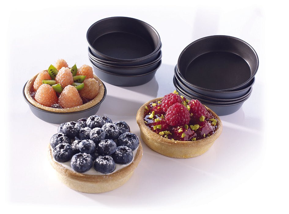 Matfer Bourgeat Steel Non - stick Cake Or Quiche Mold 4" Pack of 12 (331739) - iFoodservice Online