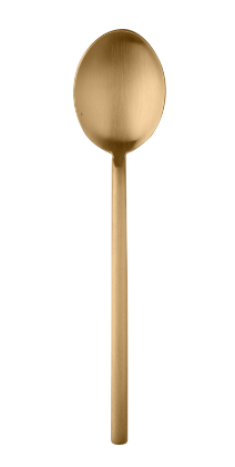 Mepra Due Us Size Table Spoon (Eu Dessert Spoon) "Ice Oro" (Pack of 12) 10801104 - iFoodservice Online