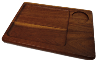 On The Table OTT Medium Plate With Ramekin Hole (128DK) - iFoodservice Online