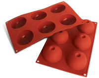 Louis Tellier Silikomart - Topping Dome Red Mold, Diam 3'' X 1 5/8'' H (SF086)