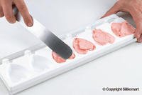 Silikomart GEL03M Mini Heart - ic - Set 2 Pcs Silicone Mould 55x68 H18 Mm (Pack of 8) - iFoodservice Online