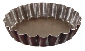 Louis Tellier Gobel N-Stick Round Fluted Mold 3 1/4'' Diam X 1/2''H - Pack Of 12 (293550)